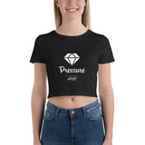 Alotofit Pressure White Text Women’s Crop Tee