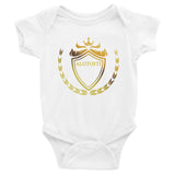 Alotofit Luxury King Gold Logo Infant Bodysuit