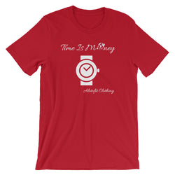 Alotofit Time Is Money White Short-Sleeve Unisex T-Shirt