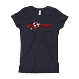 Alotofit Globeman Red/White Logo Girl's T-Shirt (XS-XL)