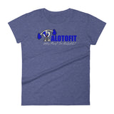 Alotofit Muscle Up Blue/White Logo Women's Short Sleeve T-shirt