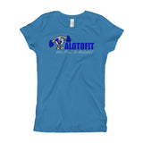 Alotofit Muscle Up Blue/White Logo Girl's T-Shirt (XS-XL)