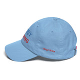 Alotofit Humbly Winning Royal/Red Cotton Dad Cap w/ side branding