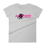Alotofit Globeman Pink & Black Logo Women's short sleeve t-shirt