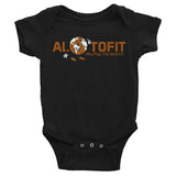 Alotofit Globeman Orange & White Logo Infant Bodysuit (NB-24MONTHS)