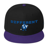 Alotofit Different Blue/White Snapback Hat w/side branding