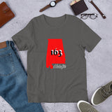 Alotofit Alabama 163 Blk/Red/Wht Short-Sleeve Unisex T-Shirt