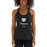 Alotofit Pressure White Text Women's Racerback Tank