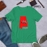Alotofit Alabama 163 Blk/Red/Wht Short-Sleeve Unisex T-Shirt