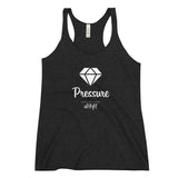 Alotofit Pressure White Text Women's Racerback Tank