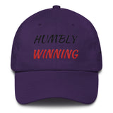 Alotofit Humbly Winning Blk/Red Cotton Dad Cap w/ side branding