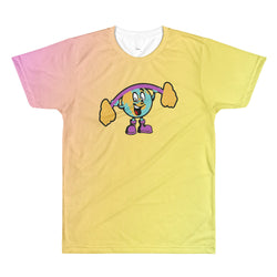Alotofit Muscle Up Tropical Logo Sublimation men’s crewneck t-shirt