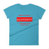 Alotofit Premium Clothing Red/White Women's short sleeve t-shirt