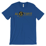 Alotofit Globeman MetallicGold/Black Logo Unisex short sleeve t-shirt