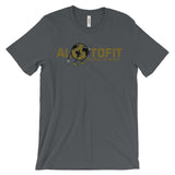 Alotofit Globeman MetallicGold/Black Logo Unisex short sleeve t-shirt