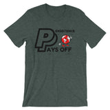 Persistence Pays Off Black/Red/White Logo Unisex short sleeve t-shirt