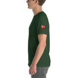 Alotofit Clothing Blk/Red Short-Sleeve Unisex T-Shirt w/ sleeve logo