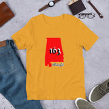 Alotofit Alabama 163 Blk/Red/Wht Short-Sleeve Unisex T-Shirt