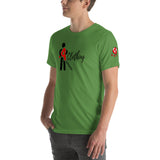 Alotofit Clothing Blk/Red Short-Sleeve Unisex T-Shirt w/ sleeve logo