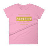 Alotofit Premium Clothing MetallicGold/White Women's short sleeve t-shirt