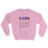 Alotofit 100% Black Blue Logo Sweatshirt