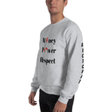 Alotofit Money Power Respect Sweatshirt w/sleeve branding