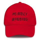 Alotofit Humbly Winning Black Cotton Dad Cap w/ side branding