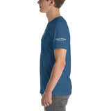 Alotofit Money, Power, Respect White/Blue Short-Sleeve Unisex T-Shirt