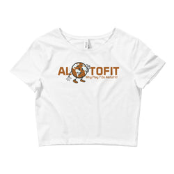 Alotofit Globeman Orange/White Logo Women’s Crop Tee