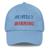 Alotofit Humbly Winning Royal/Red Cotton Dad Cap w/ side branding