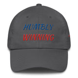 Alotofit Humbly Winning Royal/Red Cotton Dad Cap w/ side branding