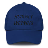 Alotofit Humbly Winning Black Cotton Dad Cap w/ side branding