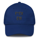 Alotofit F*CK EM Black Embroidery Cotton Dad Cap