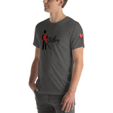 Alotofit Clothing Blk/Red Short-Sleeve Unisex T-Shirt w/ sleeve logo
