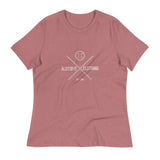 Alotofit Clothing Button White Women's Relaxed T-Shirt