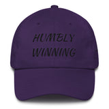 Alotofit Humbly Winning Black Cotton Dad Cap w/ side branding
