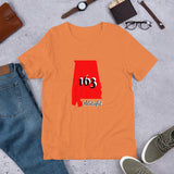 Alotofit Alabama 163 Blk/Red/Wht Short-Sleeve Unisex T-Shirt