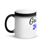 Alotofit Grindin 24/7 Blk/Blue Text Matte Black Magic Mug