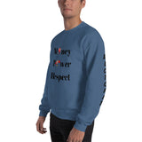 Alotofit Money Power Respect Sweatshirt w/sleeve branding