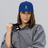 Alotofit Royal A White Embroidered Snapback Hat