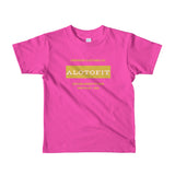 Alotofit Premium Clothing MetallicGold/White Short sleeve kids t-shirt