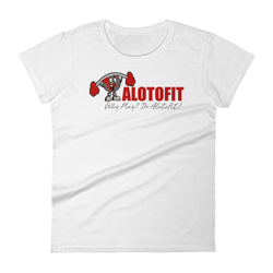 Alotofit Muscle Up Red/Grey/White Logo Women's Short Sleeve T-shirt