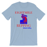 Alotofit Eightmile Repping Red Blue Unisex short sleeve t-shirt w/ outside logo
