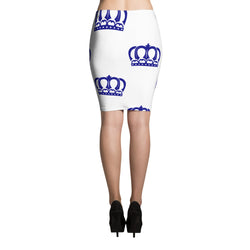 Alotofit Queen Luxury White Navy Pencil Skirt
