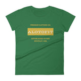 Alotofit Premium Clothing MetallicGold/White Women's short sleeve t-shirt