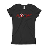 Alotofit Globeman Red/White Logo Girl's T-Shirt (XS-XL)