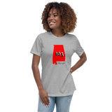 Alotofit Alabama 163 Blk/Red/Wht Women's Relaxed T-Shirt