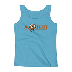 Alotofit Globeman Orange Logo Ladies' Tank