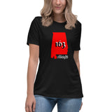 Alotofit Alabama 163 Blk/Red/Wht Women's Relaxed T-Shirt