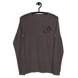 Alotofit Luxury A Black Embroidered Logo Unisex Long Sleeve Tee